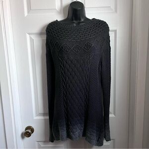 Woolrich Sweater knit gray Medium Women long sleeve scoop neck